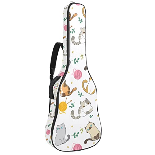 Housse de guitare acoustique imperméable 42.9 pouces avec organiseur de sac à dos