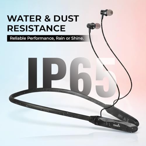 Image of Voods Nova Plus Bluetooth Neckband Combo, 30 Hours Playtime, 10mm Drivers Magnetic Earbuds, Bluetooth V5.4, Fast Charging, ENC Calling, Dual Device Pairing, IPX5 Rating (Black & Blue)