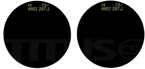 TITUS Replacement Lenses Cup Type C Frame Industrial Quality Welding Goggles UV IR Green 5,7,8,9,10,11,12,13, or 14 Filter