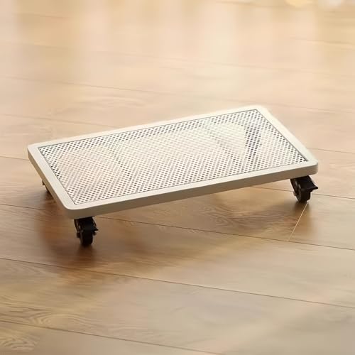 ������ �A�ؔ��� �L���X�^�[�t�� 360° ��] �X�g�b�p�[���b�N�t �ω׏d 200kg �v�����^�[�X�^���h �t�����[�X�^���h ���b�V������v���[�g �ϗt�A�� �����A���p �������O���p �o���R�j�[�뉀�|���b�N ���ی� �ړ��֗� �������ȒP (�z���C�g, 