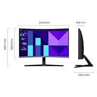 Samsung 27 Zoll Essential S3 S39GD, Full HD (1.920 x 1.080), Computer-Monitor, PC-Bildschirm, 100 Hz, 1800R Curved, Game Mode, Eye Saver Mode, LS27D396GAUXEN – Ansicht 5