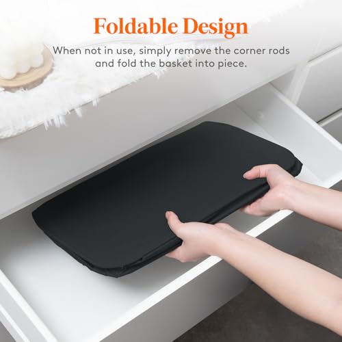 Lifewit 65L Slim Laundry Basket with Lid, Small Washing Basket, Narrow Foldable Laundry Bag with Handles, Thin Laundry Hamper Bin Storage for Bedroom Accessories, Black - Cosy Home Interiors Lifewit 65L Slim Laundry Basket with Lid, Small Washing Basket, Narrow Foldable Laundry Bag with Handles, Thin Laundry Hamper Bin Storage for Bedroom Accessories, Black - Image 8