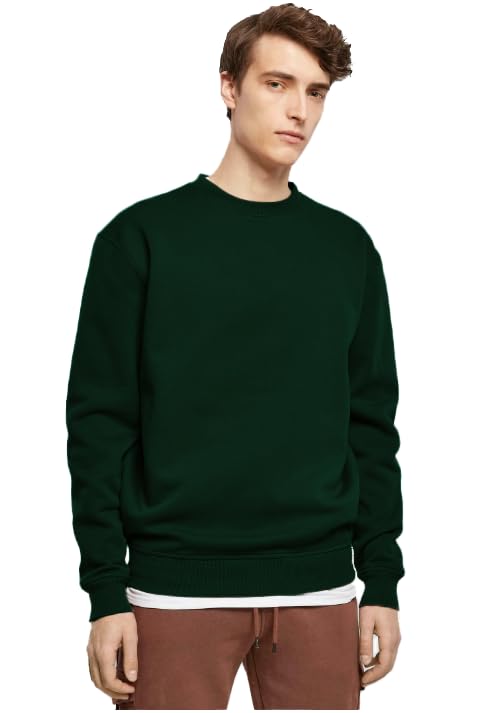 koverify Cotton Solid Winter Wear Stylish Casual Round Neck Full Sleeves Sweatshirt For Men-picture-41
