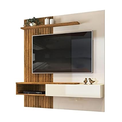 Wood Shri Shyam Tv Entertainment Wall Mount Unit Wall Panel For Tv Unit Up To 43 Inches Living Room Furniture,Brown,Upto 43 Inch(Ss-011)