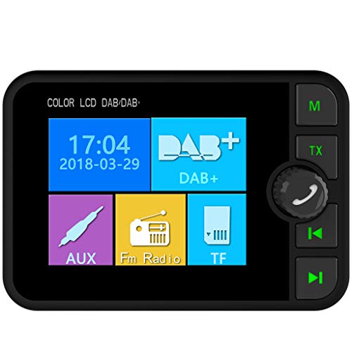 In-Car DAB DAB Digital Radio, Plug and Play, LCD-Bildschirm, FM Digital-Audio-Adapter (Inklusive Fitting Kit, Kabel, aktive Antenne) - ~