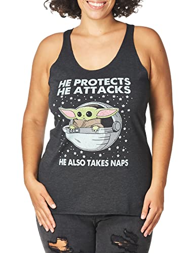 Star Wars Women's Nap T-Shirt, Mottled Black, S