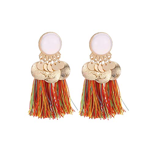 Preisvergleich Produktbild UINGKID Damen Ohrringe Mode Ohrstecker Böhmische ethnische Retro geometrische lange Quaste Anhänger Schmuck
