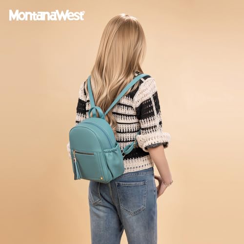 Image of Mini Backpack Purse for Women Anti Theft Backpacks with Secured Zipper and Tassel