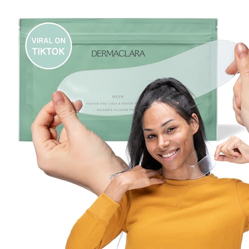 Dermaclara Silicone Neck Wrinkle Patch - Silicone Fusion Treatment Neck Patches for Wrinkles & Fine Lines - Anti-Wrinkle, Neck Skin Patches - Pregnancy Safe Skincare - Reusable up to 30 Times