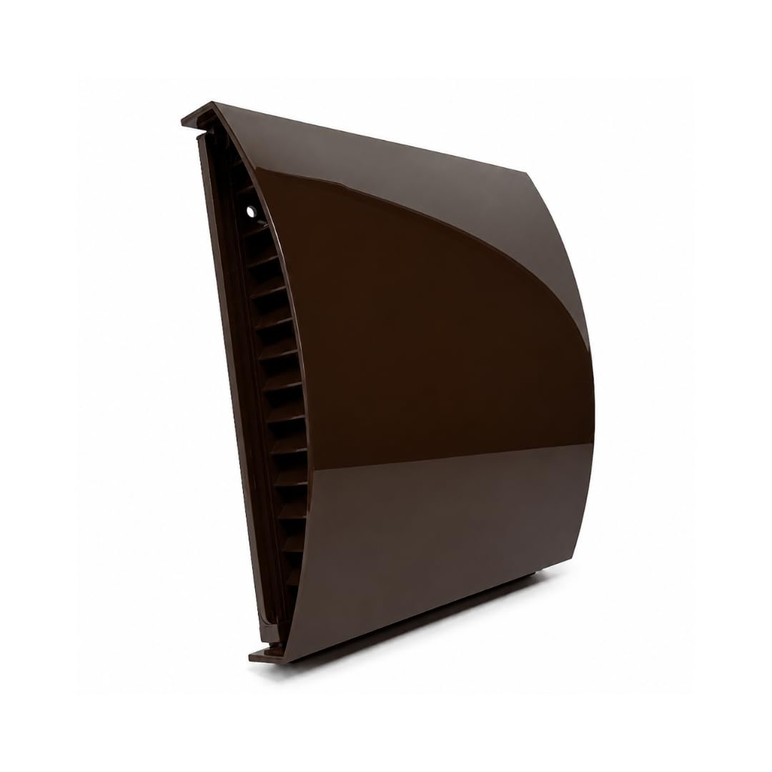 Fantronix Brown 150 Mm (6”) External Wall Vent Cover – Wind & Sound Reducing Baffle With Draft Exclusion For Extractor Fans & Heat Recovery