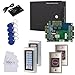 2 Doors IP Based Security Access Control Kit with Metal Case 110V Power Box Metal Keypad Reader+Infrared Exit Button+Desktop Enroll Reader+RFID Keychains/Cards Phone APP remotely Open Door