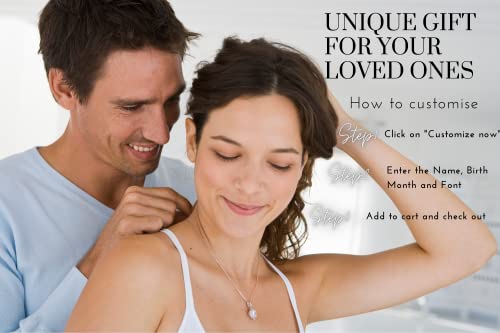 Sterling Silver Personalised Heart Name Necklace, Dainty Gift For Her, 925 Silver Pendant (925 Sterling Silver) - Image 10