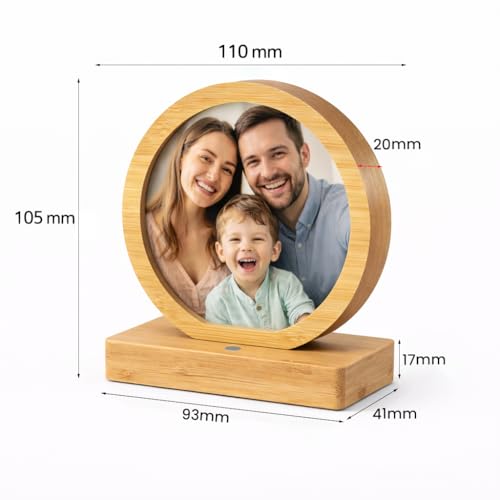 Image of Rangoli Personalized Photo Frame Size- 105mm x 110mm x 20mm | Custom Picture Frame with Your Photo | Premium Tabletop Frame for Home Decor, Gifts for Birthday, Anniversary & Special Occasions.. D-6