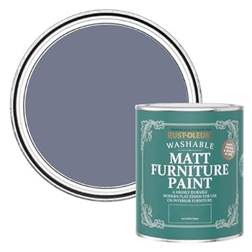 Rust-Oleum Blue Furniture Paint in Matt Finish - Hush 750ml