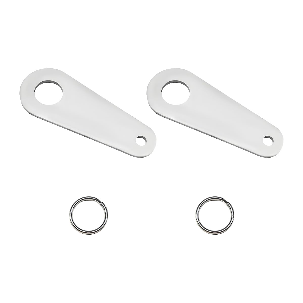 KVAEY Motorcycle Bell Hanger, Good Luck Riding Motor Hanger with Split Ring, Metal Biker Bell Hanger Fits for Most Bells (Silver, Style B, 2PCS)