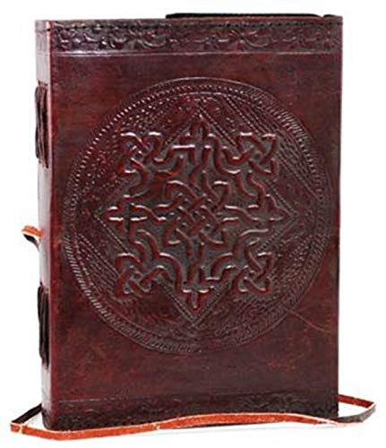 Livre vierge en cuir avec nœud celtique, idée cadeau mystique originale