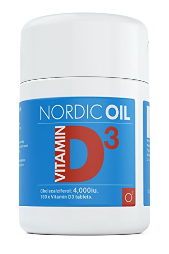 Nordic Oil Vitamin D3 4,000 IU Tablets in Cholecalciferol Form, 180 Tablets, 6 Month Supply