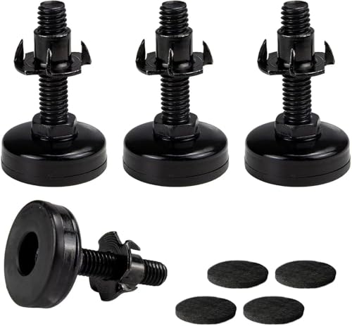 Sugarello 家具用固定脚 レベリングフット 家具アジャスター 水平調整 家具レベラー 家具脚 高さ調節 レベリング テーブル脚用 固定脚 アジャストボルト 4個セット - sugarello - 商品画像