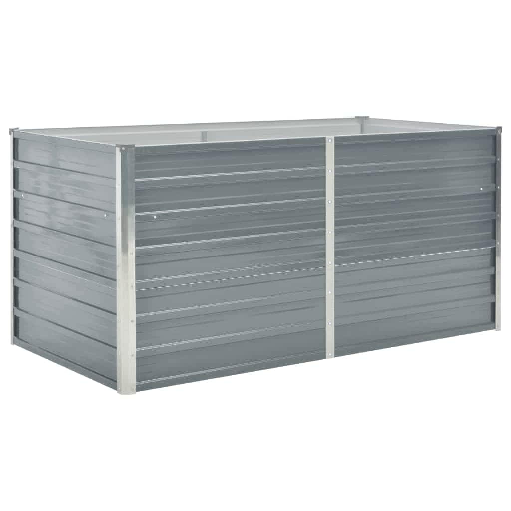 Gartenregal Kräuterbeet Pflanztisch Balkonschrank Hochbeet 160 x 80 x 77 cm Verzinkter Stahl Grau Ideale Lösung für platzsparendes Gärtnern und gesunde Pflanzen