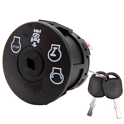 Fabater Interruptor de Encendido del Tractor Cortacésped con Llaves, 4 Posiciones Compatibles con AYP, Husqvarna, Craftsman, MPN, Delta, 532193350, 193350, 6900 49P1
