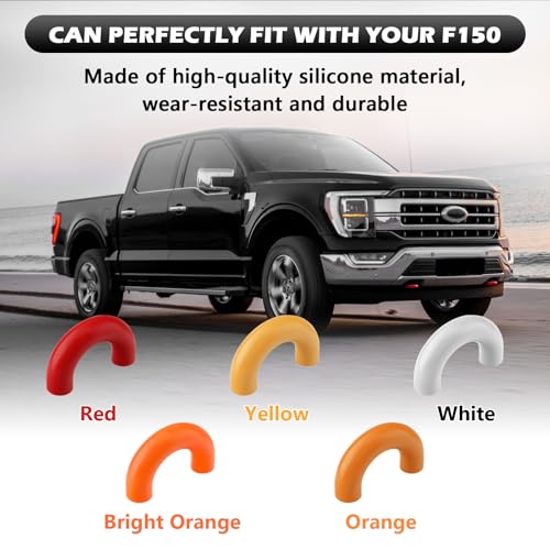 Tow Hooks Covers for Ford F150 2004-2024 Bronco Base/Big Bend/Outer Banks 2021-2024 Compatible with Toyota Tundra Accessories 2017-2021 (Red)