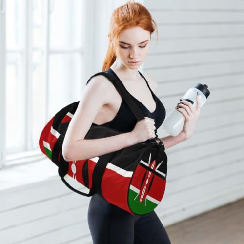 Bolsa de deporte ligera y redonda con bolsillo interior para gimnasio 6