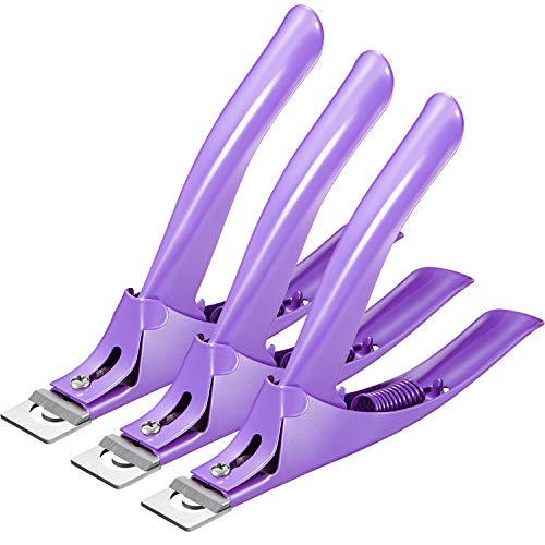 3 Pieces False Nail Clipper Acrylic Nail Tips Cutter Rustproof Stainless Steel Nails Clipper Kit Nail Catcher Trimmer Manicure Tool for Artificial Gel Acrylic Nail (Black)