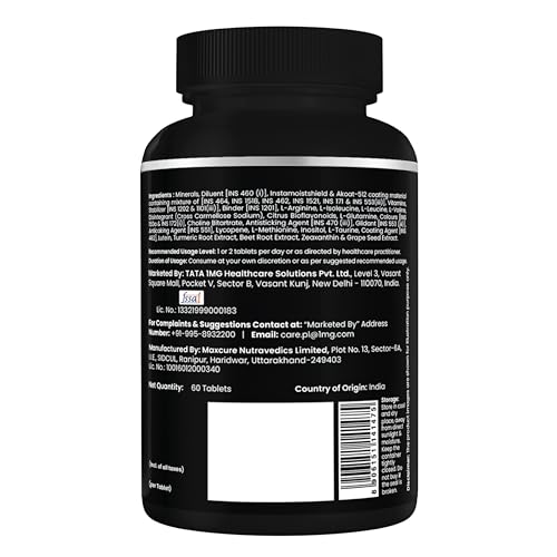 Tata 1mg Sports Multivitamin | With Zinc, Vitamin C, Vitamin D, Calcium and Iron,Supports Energy,Immunity,Performance & Stamina | Pack of 60 Tablets