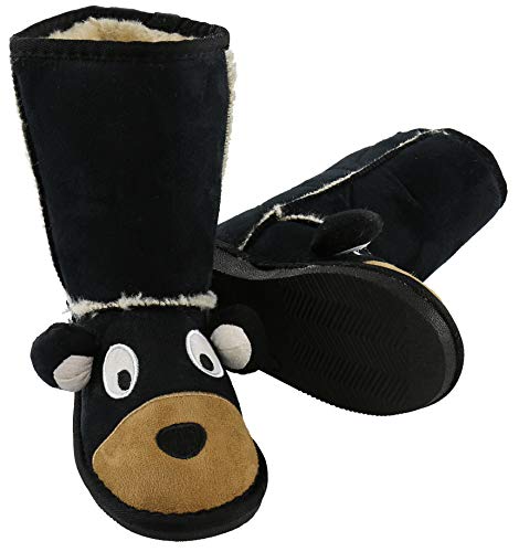 Lazy One Animal Slipper Boots for Kids, Cozy Children's Slippers (Bear, X-Small)