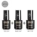 Produktbild ROSALIND 7ml UV-Gel Nagellack LED-Lampe Gel Lack kirsche rot Farbe Gel Polnisch reine Farben semi permanente Gel-Lack Nagel Primer Base Top, 5 Flasche  (3PCS/SET)