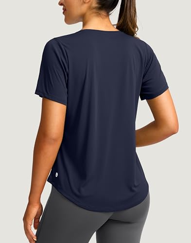 Image of Women's Short Sleeve Workout Shirts UPF 50+ Sun Protection T-Shirts Quick Dry Breathable Gym Running Hiking Tops for Women