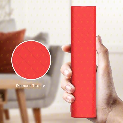 Image of RAYA Silicone Cover Compatible with 2026 Hisense TV Remote E7Q / E75Q / U7Q / A4Q / A6Q / A7Q / Q6Q Model TV Remote Protection Case (Red)