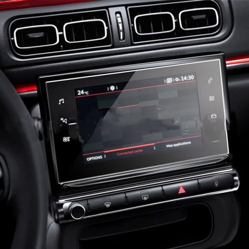 Verre trempé Citroën C3 voyagez sans rayures sur l'écran de navigation de l'autoradio