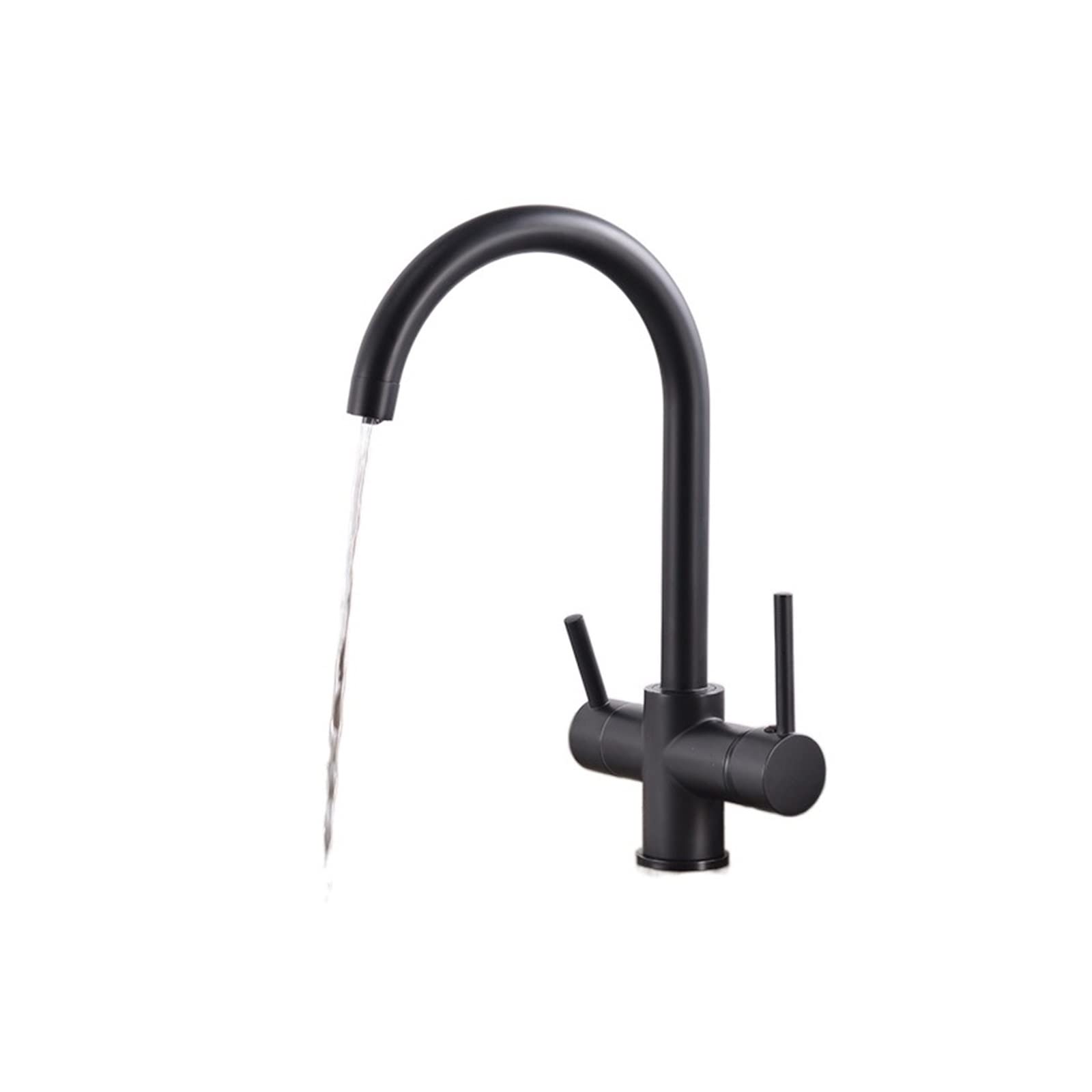 GLETSF 3 Drinking Waterap 3In1 Kitchen Sink Mixer Pull Out 360Swivel Design Durabfaucet For Clean Water & Easy Use,Black-C,Brushed-B