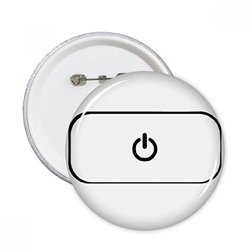 Pins bouton rond symbole de puissance pour personnaliser un vêtement uni ou un sac terne
