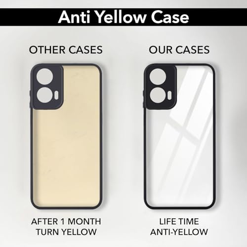 Image of Jkobi Ultra-Hybrid Back Cover Case for Motorola Moto G35 5G (Lifetime Anti Yellow | Anti Scratch | Crystal Clear Shockproof)