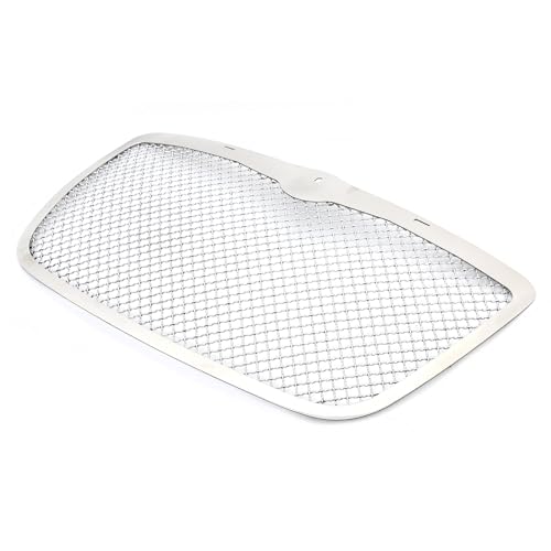 Image of APS Compatible with Chrysler 300 300C 2005-2010 Main Upper Stainless Steel Chrome Mesh Front Grill Grille Insert S18-U00357R