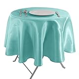 Poids net : environ 120 g SHOORR Lot de 2 nappes rondes en satin uni pour hôtel, restaurant, banquet - Vert menthe