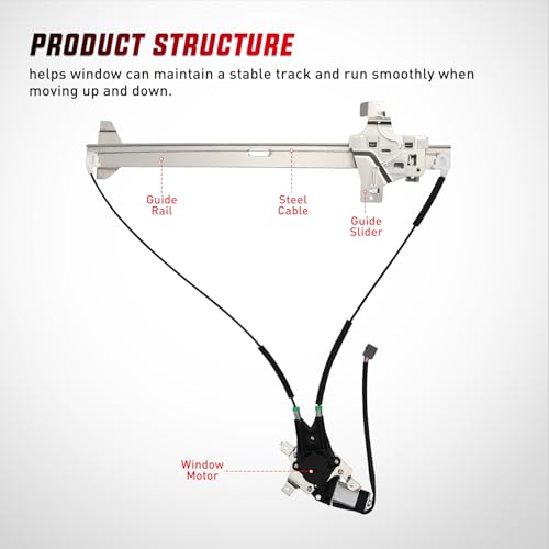 Image of Nilight 741-587 Power Window Regulator /Motor Front Passenger Side | Compatible with 2003-2014 Ford E150 E250 Econoline E350 E450 E550 Super Duty 2005-2014