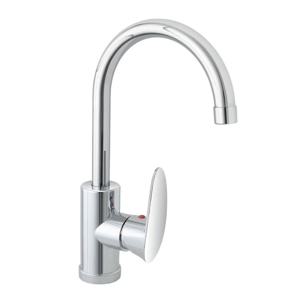 Set Pilozzo Sospeso 50x34 Cm Bianco - Vasca Lavatoio In Resina Resistente Agli Acidi Con Porta Sapone - INCLUDE Miscelatore Canna Alta Cromo In Acciaio INOX E Kit Scarico