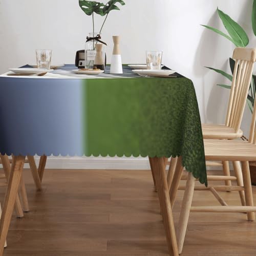 Nappe rectangulaire en polyester anti-tache lavable motif golf - 4