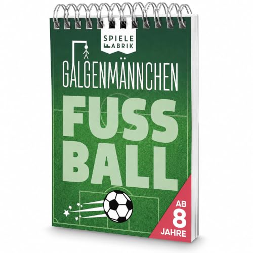 Spielefabrik GALGENMÄNNCHEN Fußball 60 Fussball-Begriffe raten: Spiele Vereine Weltmeisterschaften Nationalmannschaften Geschenk Mitbringsel für Jungen ab 8 Jahre für Fußballfans 2026