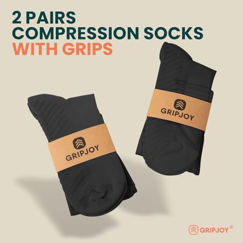 Gripjoy Compression Socks with Grips, 15-20mmHg, Support & Stability for Circulation, Travel, Pregnancy, Nurses2