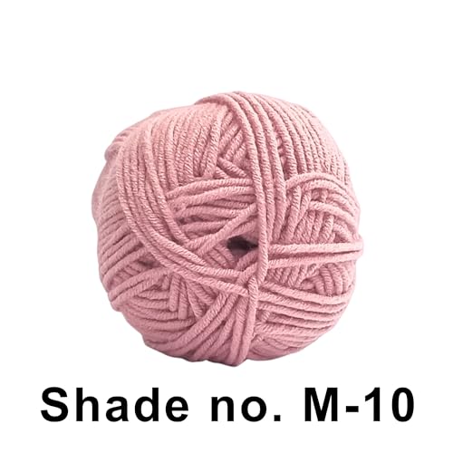 Image of VCR 4ply Bubbly Pink Yarn, 100 Grams Hank, 190 Meters Length, Acrylic Ball for Crochet and Knitting, Soft Crosia Threads, Pack of 1 Yarn, Suitable for DIY Crafts