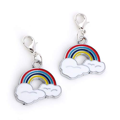 TOPFAY 2PCS Arc Porte-clés en métal Fermoir Pendentif Clouds clés Sac Anneau de Suspension Parti Ornement Favors pour Les Enfants