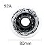 JCCHT 92A Inline Skate Wheels Outdoor Asphalt Formula Roller Hockey Blades Replacement Wheel 8 Pack 72mm 76mm 80mm,Black,80mm
