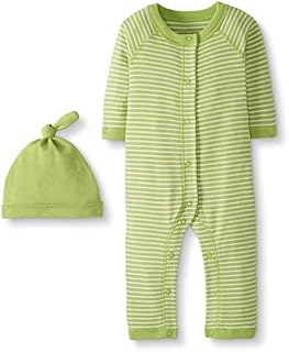 Moon and Back by Hanna Andersson Unisex Babies' Press Stud Front one-Piece Overalls with Cap Set