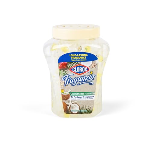 Image of Clorox Fraganzia Crystal Beads Air Freshener, Coconut Colada, 12 Fl Oz (Pack of 12)