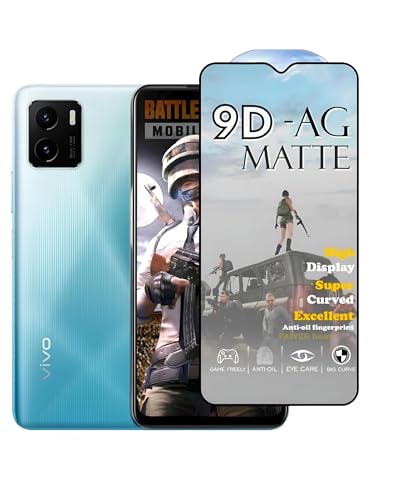 Image of Premium Tempered Glass for Vivo y01(matte finish glass, Pack of 1) Full Screen Coverage gaming matte Screen Protector Guard (Vivo Y01)