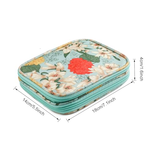 KOKNIT Estojo para agulhas de crochê, bolsa organizadora de armazenamento com zíper com bolsos para